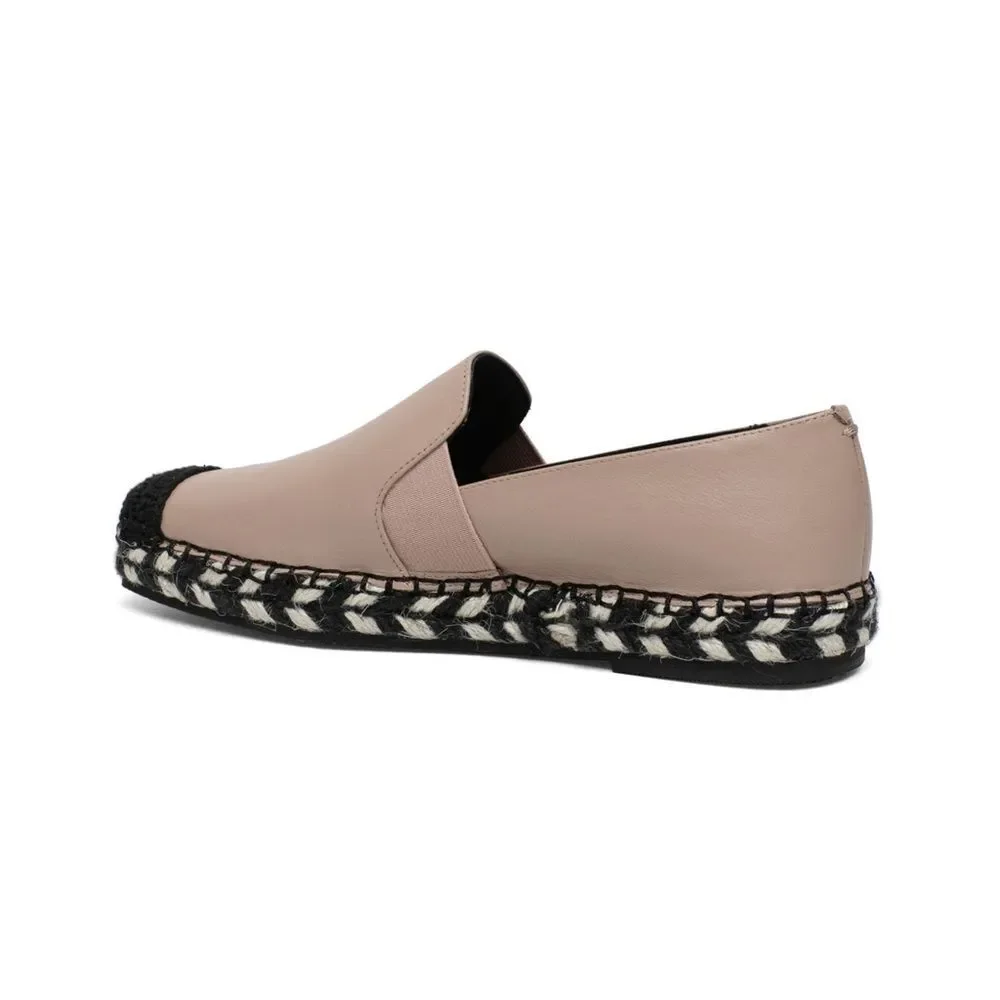 SALLY | Espadrille Skimmer Flats Sz 8 NWT black and tan